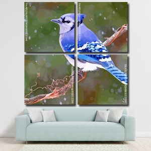 Blue Jay panels paint by numbers