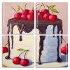 Cherry Chocolate Cake panels paint by numbers