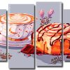 Coffee And Sweet Cake Panels paint by numbers