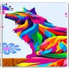 Colorful Cat panels paint by numbers