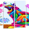 Colorful Cat Panels paint by numbers