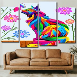 Colorful Cat Panels paint by numbers