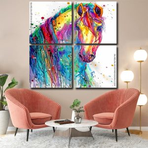 Colorful Horse Panels paint by numbers