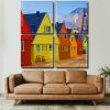 Colorful Houses panels paint by numbers