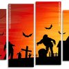 Dead Zombies Silhouette panels paint by numbers