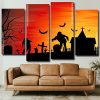 Dead Zombies Silhouette panels paint by numbers