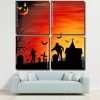 Dead Zombies Silhouette Panels paint by numbers