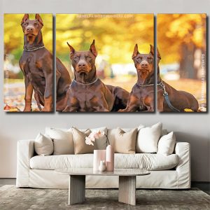 Doberman Family panels paint by numbers