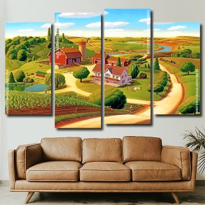 Farm Landscape panels paint by numbers