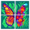 Floral Butterfly panels paint by numbers