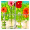 Flowers In Glass panels paint by numbers