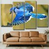 Flying Blue Jay Bird panels paint by numbers