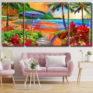 Hawaiian Island Panels paint by numbers