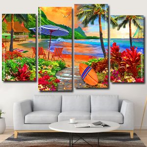 Hawaiian Island panels paint by numbers