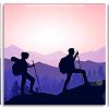 Hikers Silhouette panels paint by numbers