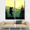 Hiking Man Silhouette panel paint by numbers