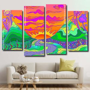 Hippie Landscape panels paint by numbers