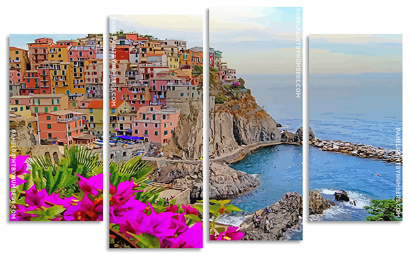 Italy Amalfi Coast Panels paint by numbers