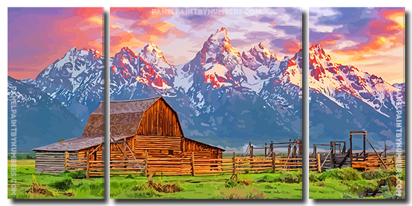 Jackson Hole panels paint by numbers