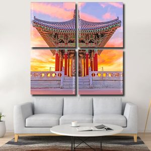 Korean Friendship Bell At Sunset panels paint by numbers