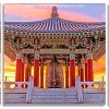 Korean Friendship Bell Sunset Panels paint by numbers