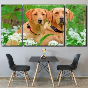 Labrador Retrievers panels paint by numbers