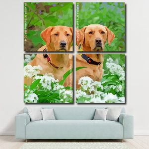 Labrador Retrievers panels paint by numbers