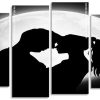 Lovely Couple Silhouette panels paint by numbers