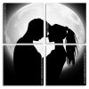 Lovely Couple Silhouette panels paint by numbers