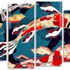 Metallic Koi Fish panels paint by numbers