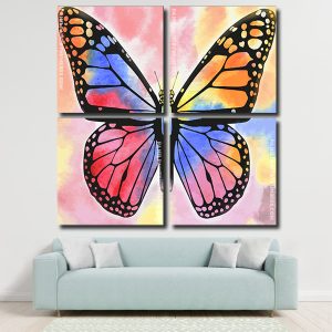 Multicolored Butterfly panels paint by numbers