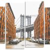 New York Brooklyn Bridge Panels paint by numbers