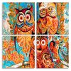 Owls Birds Art Panels paint by numbers