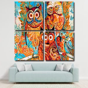 Owls Birds Art Panels paint by numbers