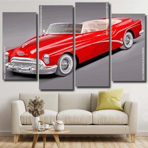 Red Buick Skylark panels paint by numbers