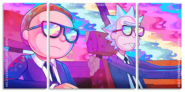 Rick and Morty panel paint by numbers