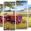 Rusty Tractors Panels paint by numbers