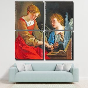 Saint Cecilia And Angel panels paint by numbers