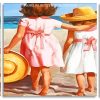 Sisters In The Beach Panels paint by numbers