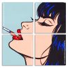 Smoking Girl Pop Art panels paint by numbers