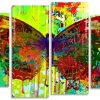 Splatter Colorful Butterfly Panels paint by numbers