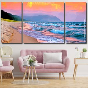 Sunset Beachside panels paint by numbers