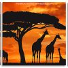 Sunset Giraffes Silhouette panels paint by numbers