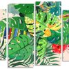 Tropical Leaves panels paint by numbers