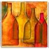 Vintage Colored Bottles panels paint by numbers