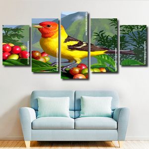 Western Tanager Bird panels paint by numbers