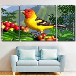 Western Tanager panels paint by numbers