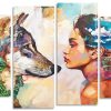 Wolf And Woman Art panels paint by numbers