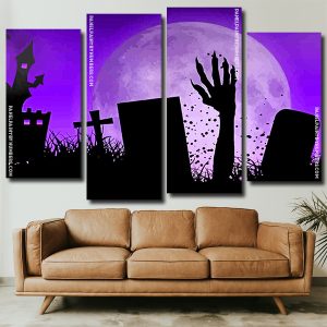 Zombie Hand Graveyard Panels paint by numbers