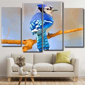 Blue Jay Bird panels paint by numbers